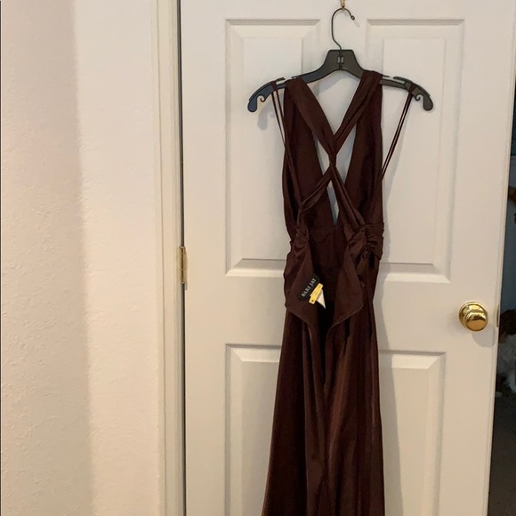 Full length brown formal dress - Picture 4 of 8